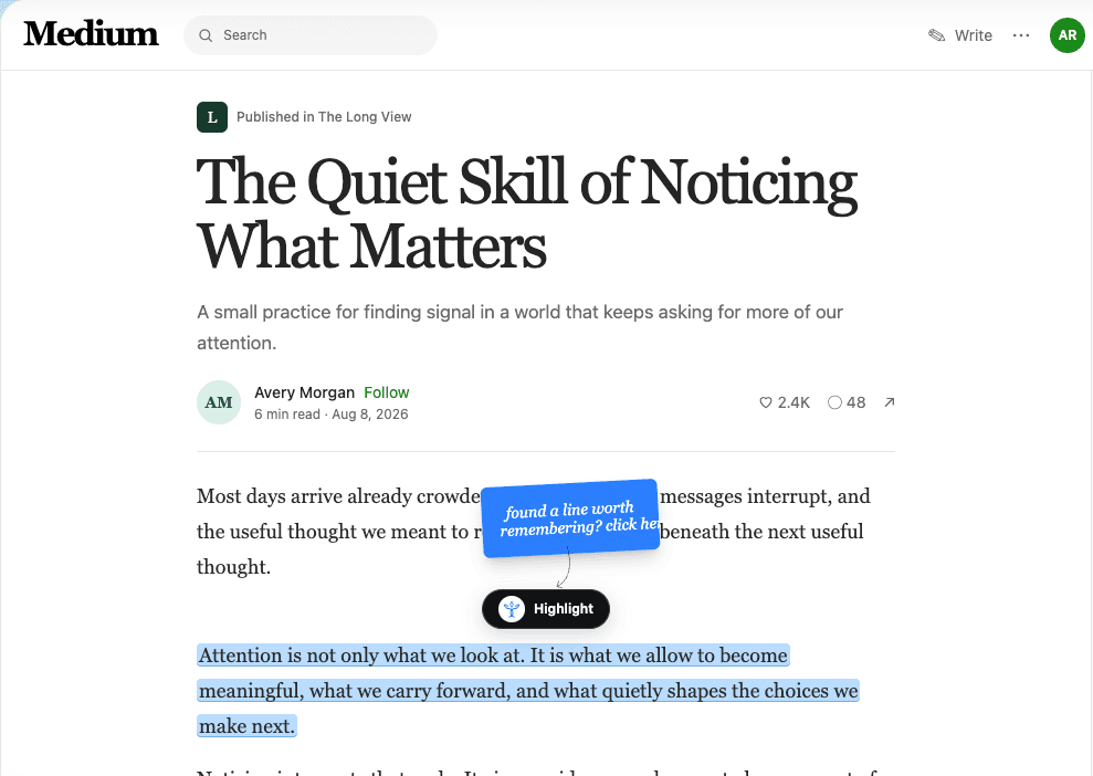 A Medium article